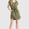 Khujo Anneli - Vestido Vaquero - Khaki Gewaschen -Moda Tienda 063bc7fe03f442468843221e13dfc1dd