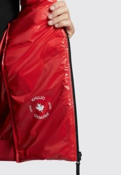 Khujo Wemo Shiny - Chaleco - Rot -Moda Tienda 1179fd1551ef4fbb945e93cef5d2c771