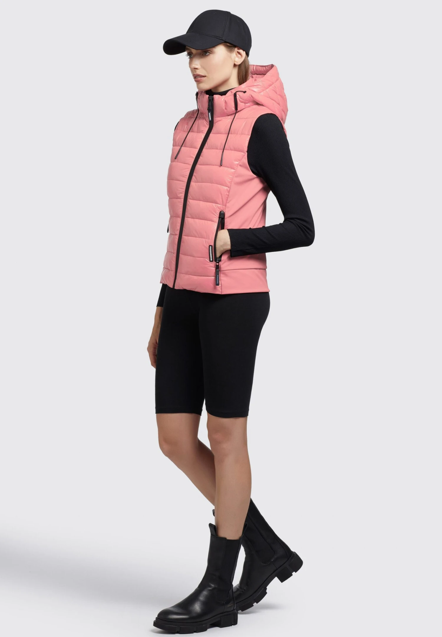 Khujo Fabia Shiny - Chaleco - Rosa 6 Khujo Fabia Shiny - Chaleco - Rosa - Image 4