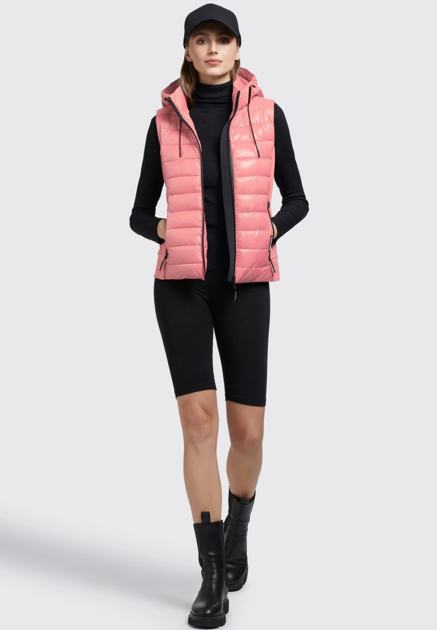 Khujo Fabia Shiny - Chaleco - Rosa 4 Khujo Fabia Shiny - Chaleco - Rosa - Image 2