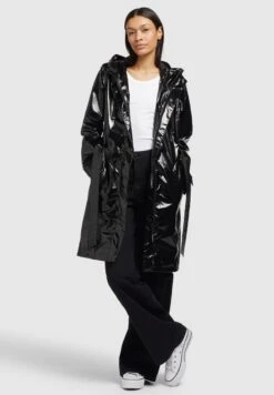 Khujo Alecia - Gabardina - Schwarz -Moda Tienda 8e6a736ac00b45b890b69e5c33a64f09