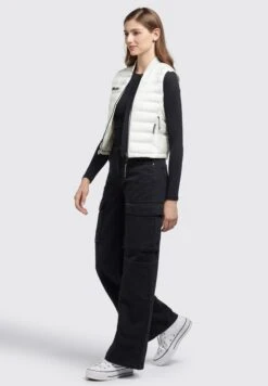 Khujo Stacy- Chaleco - Weiß -Moda Tienda 9daca8a5b70b425fb003046c60514c02