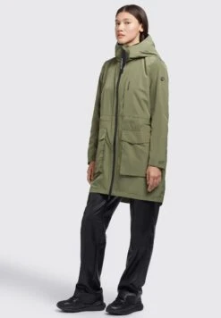 Khujo Mantel Ging - Abrigo Corto - Olivgrün -Moda Tienda 9e0ec0889cd549939f913f6895d985ba