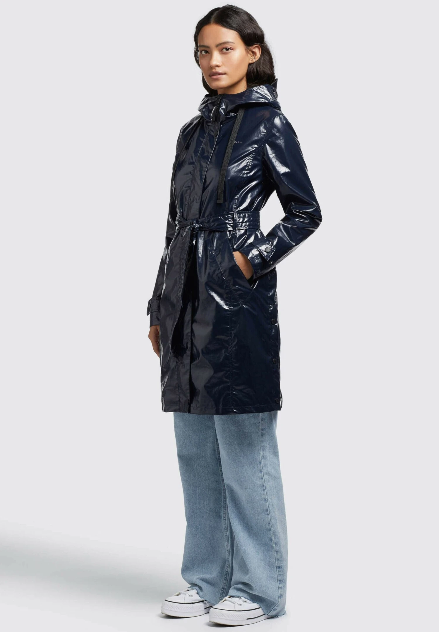 Khujo Alecia - Gabardina - Dunkelblau 4 Khujo Alecia - Gabardina - Dunkelblau - Image 2