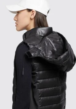 Khujo Becca Shiny - Chaleco - Schwarz -Moda Tienda d04f269f7d334b779e79cfac430aa4bb