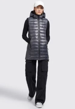 Khujo Becca Shiny - Chaleco - Grau -Moda Tienda d06e3f2e9cba4de8b1fe9e80d8e38dca