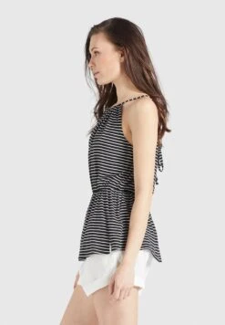 Khujo Valda - Top - Schwarz-Weiß Gestreift 15 Khujo Valda - Top - Schwarz-Weiß Gestreift -Moda Tienda d5762cbee6454e59aea0a6a9552aac38